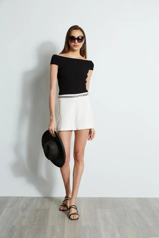 Outlet 8211 Women Bottoms Elie Tahari Crepe Shorts Foam