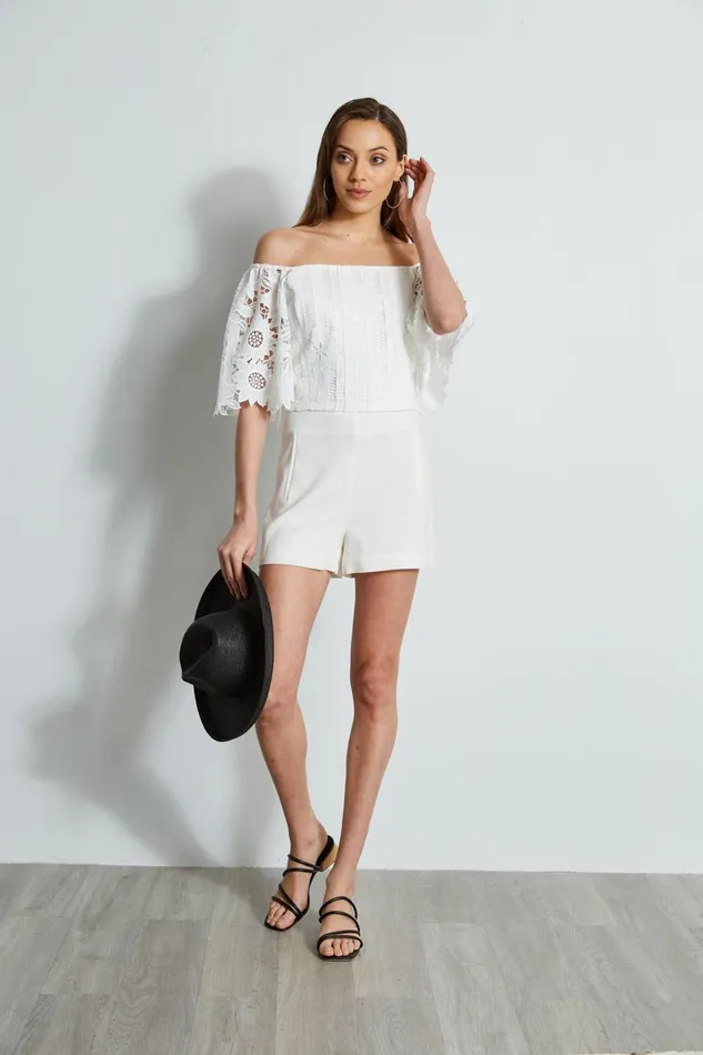 Outlet 8211 Women Bottoms Elie Tahari Crepe Shorts Foam