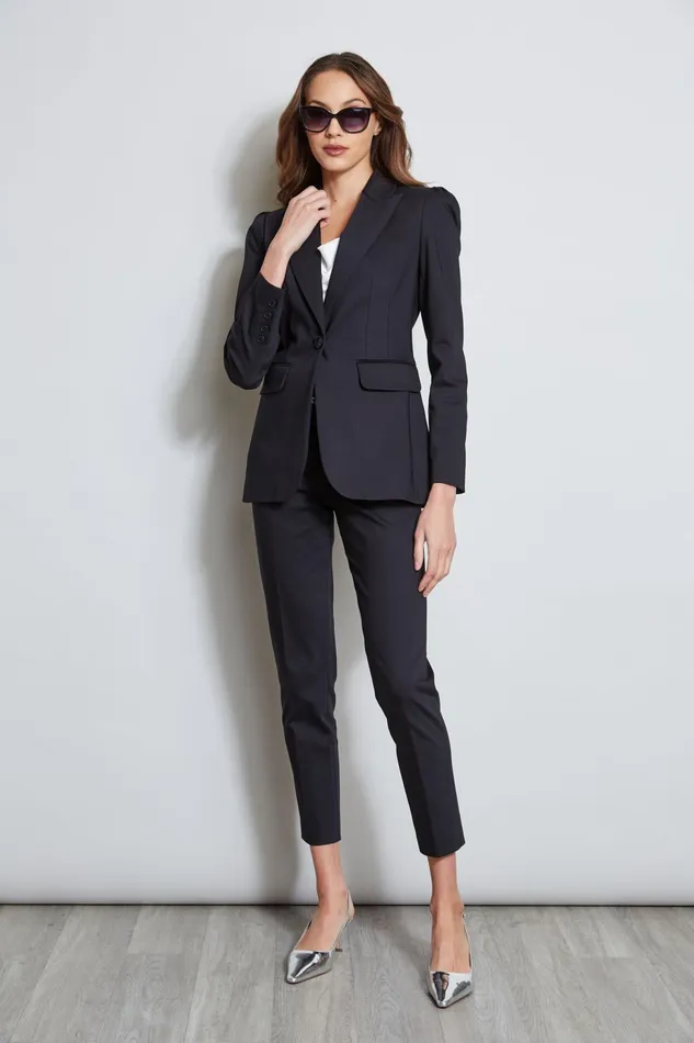 Outlet 8211 Women Bottoms Elie Tahari Slim Cotton Pocket Pant Black