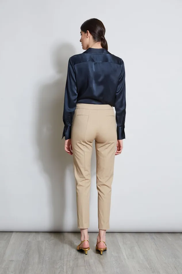 Outlet 8211 Women Bottoms Elie Tahari Slim Pintuck Pant Rattan