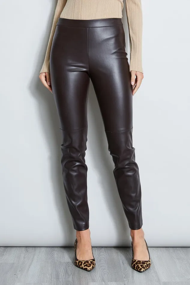 Outlet 8211 Women Bottoms Elie Tahari Vegan Leather Legging Espresso