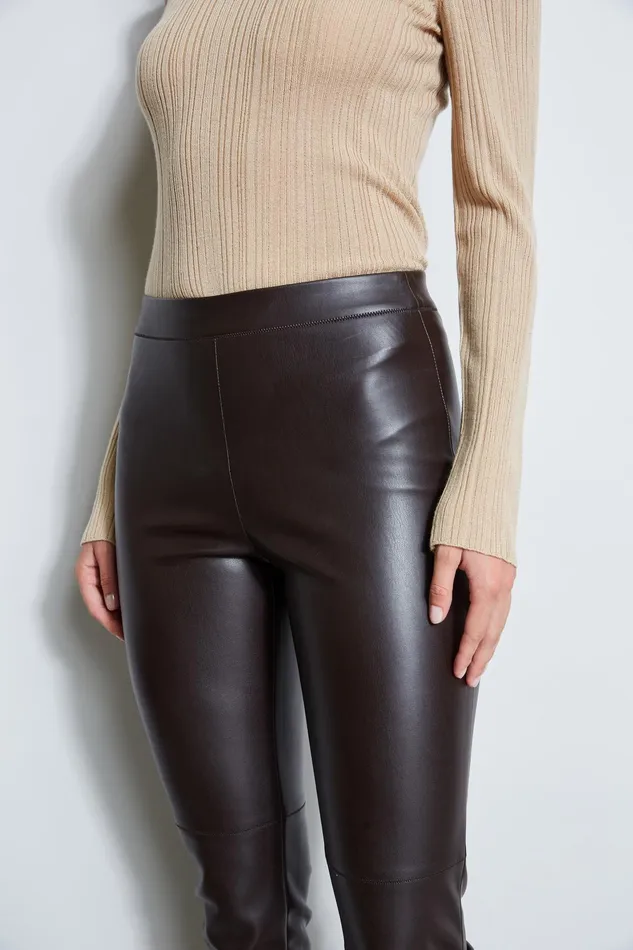 Outlet 8211 Women Bottoms Elie Tahari Vegan Leather Legging Espresso