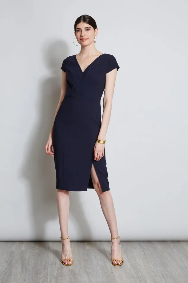 Outlet 8211 Women Dresses and Jumpsuits Elie Tahari VNeck Crepe Dress Stargazer