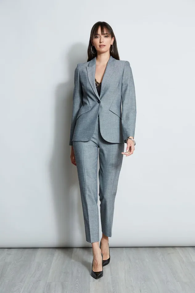 Outlet 8211 Women Jackets and Blazers Elie Tahari Herringbone Panel Blazer Multi