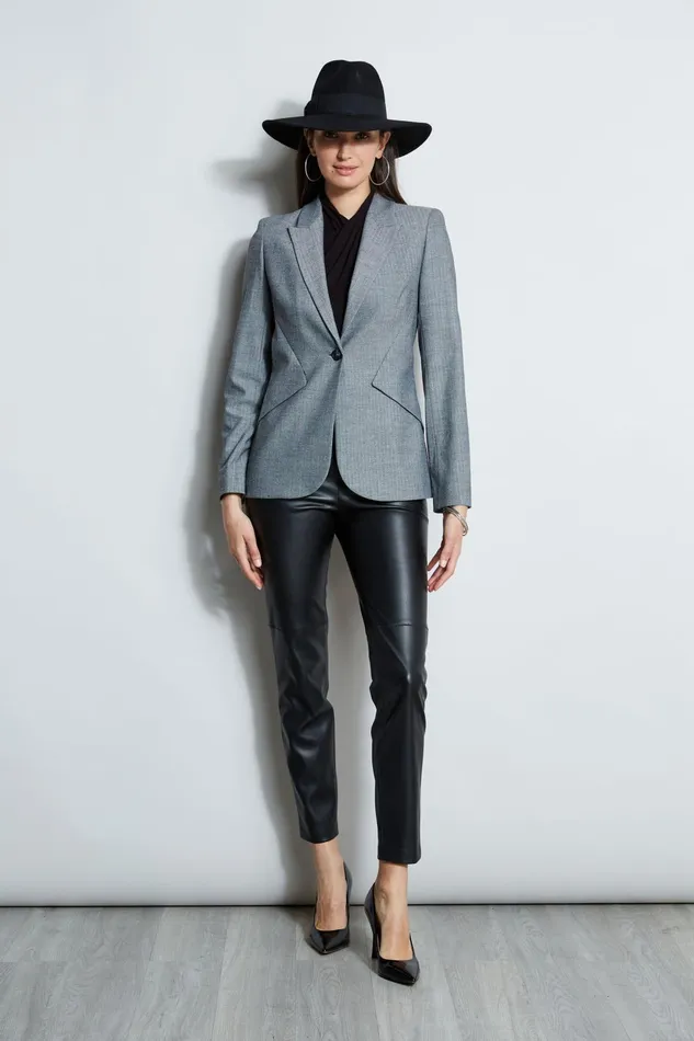Outlet 8211 Women Jackets and Blazers Elie Tahari Herringbone Panel Blazer Multi