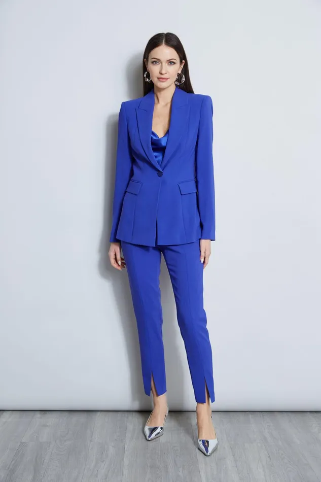 Outlet 8211 Women Jackets and Blazers Elie Tahari Single Button Blazer Lapis