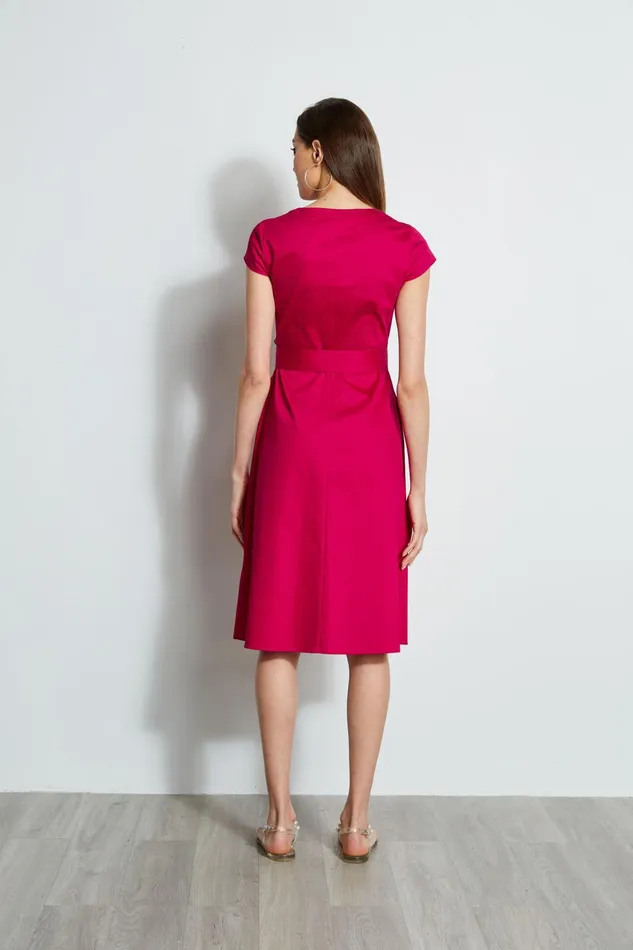 Outlet 8211 Women Midi Dresses Elie Tahari Poplin Corset Dress Cyclamen