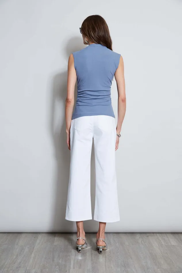 Outlet 8211 Women Tops Elie Tahari Asymmetric Rib Knit Blue Nile
