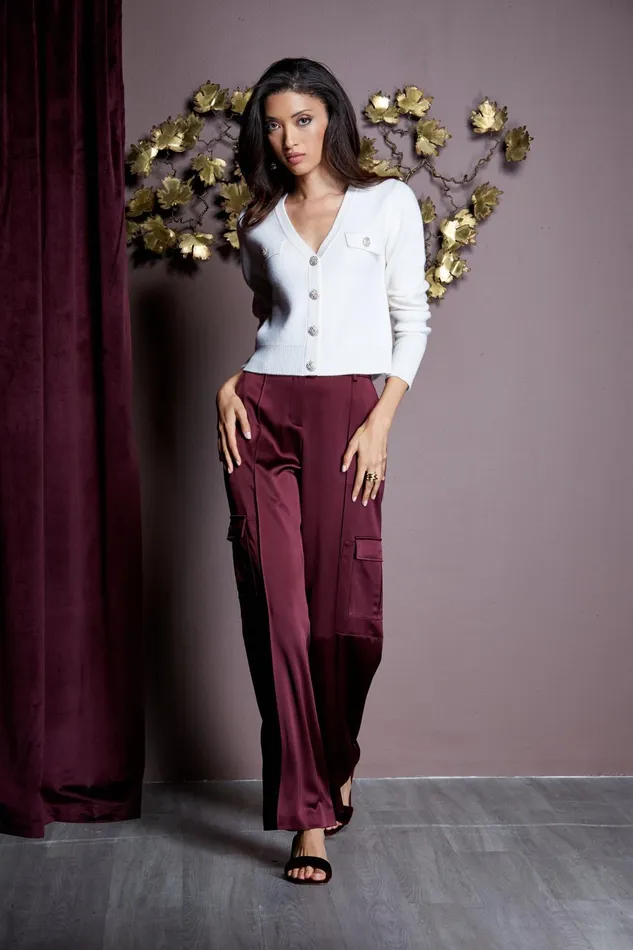 Outlet 8211 Women Tops Elie Tahari Jewel Button Cardigan Snow