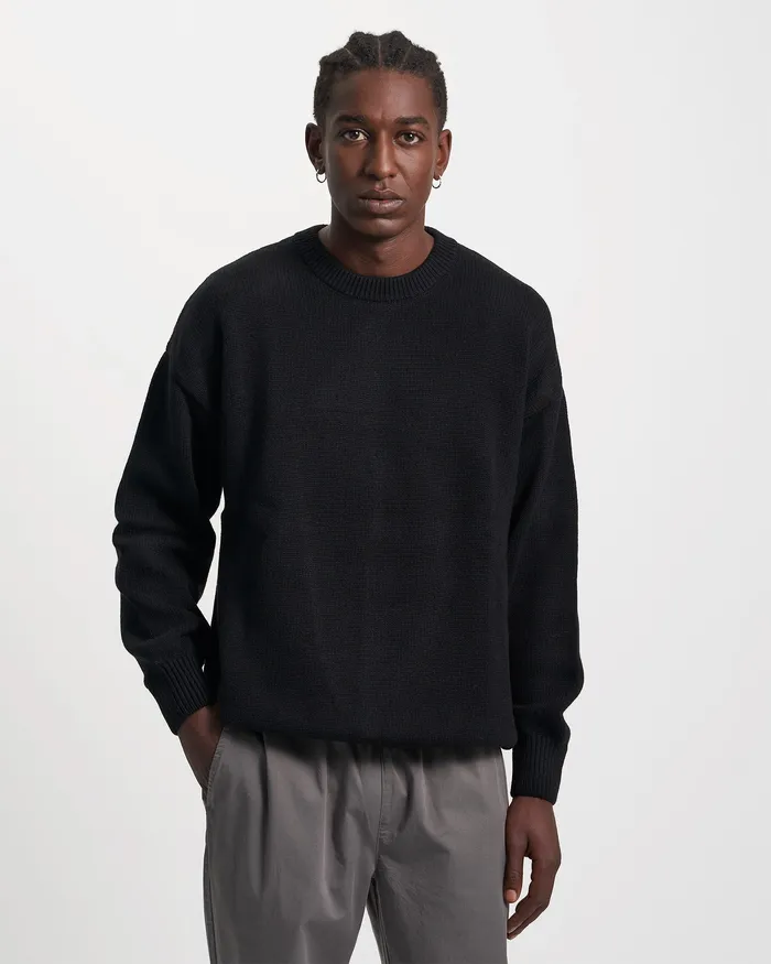 Oversized Merino Wool Crew 8211 Soft Lavender Knit Sweaters Colorfulstandard Men