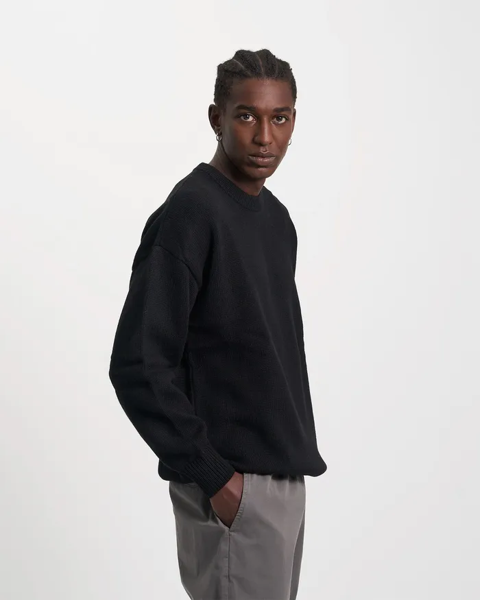 Oversized Merino Wool Crew 8211 Soft Lavender Knit Sweaters Colorfulstandard Men