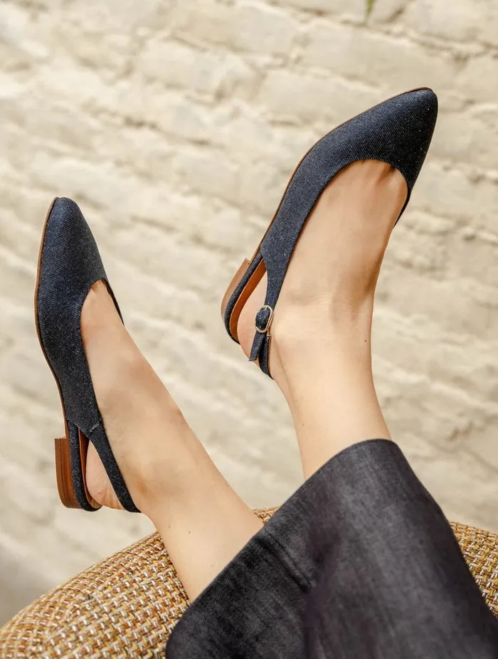 Paige Raw Denim Women Bobbies Ballet Flats