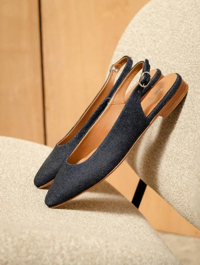 Paige Raw Denim Women Bobbies Ballet Flats