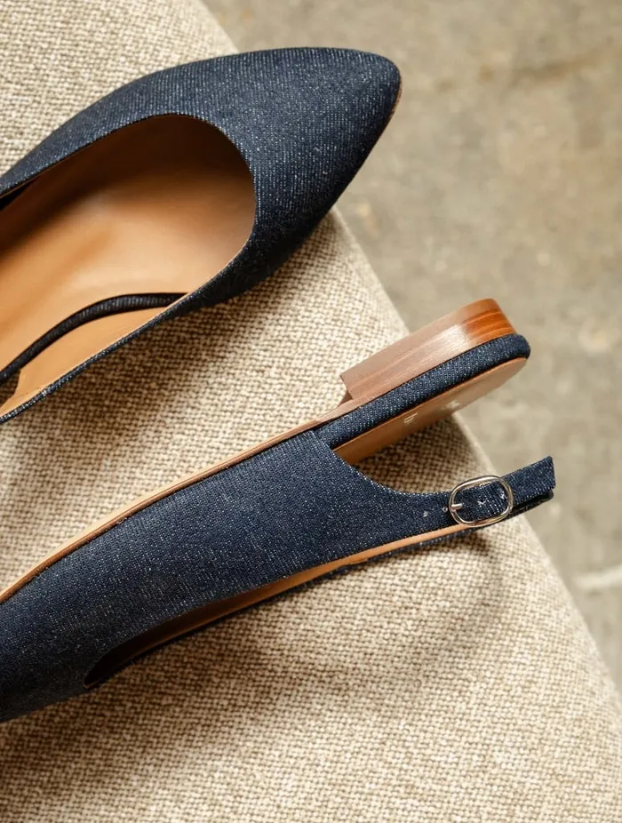 Paige Raw Denim Women Bobbies Ballet Flats
