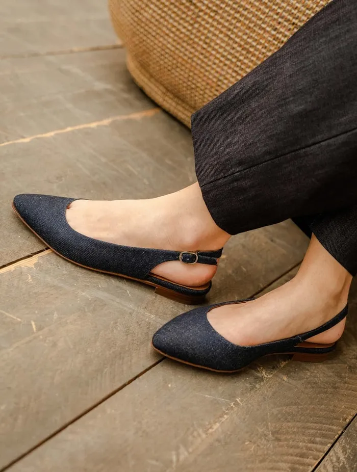 Paige Raw Denim Women Bobbies Ballet Flats