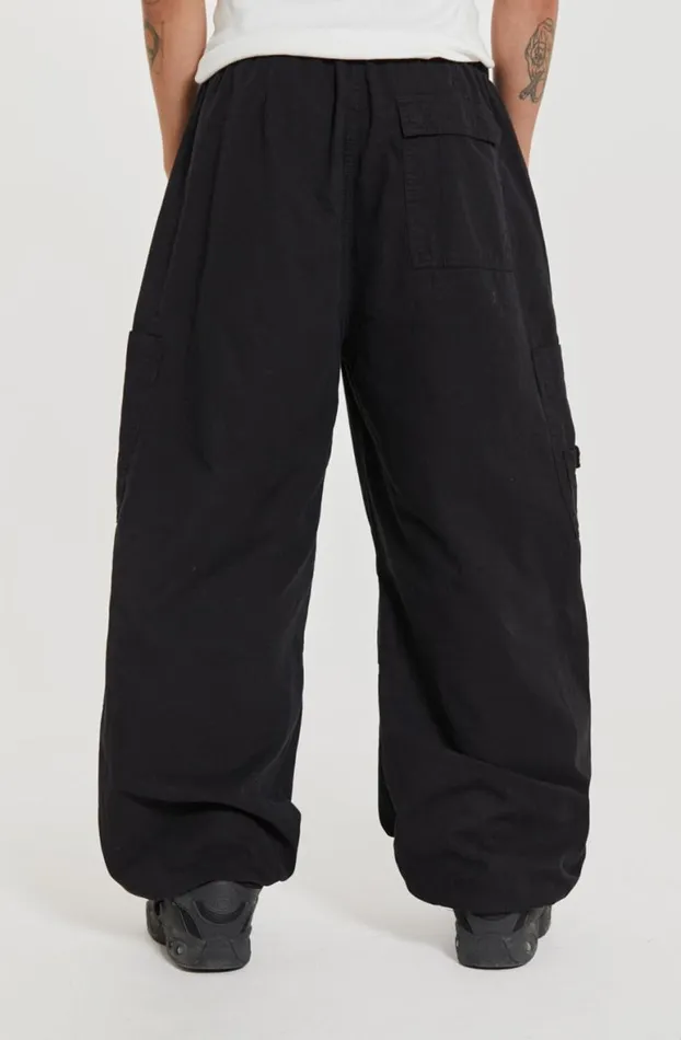 Parachute Pants Men Jaded London Black Parachute Cargo Pants