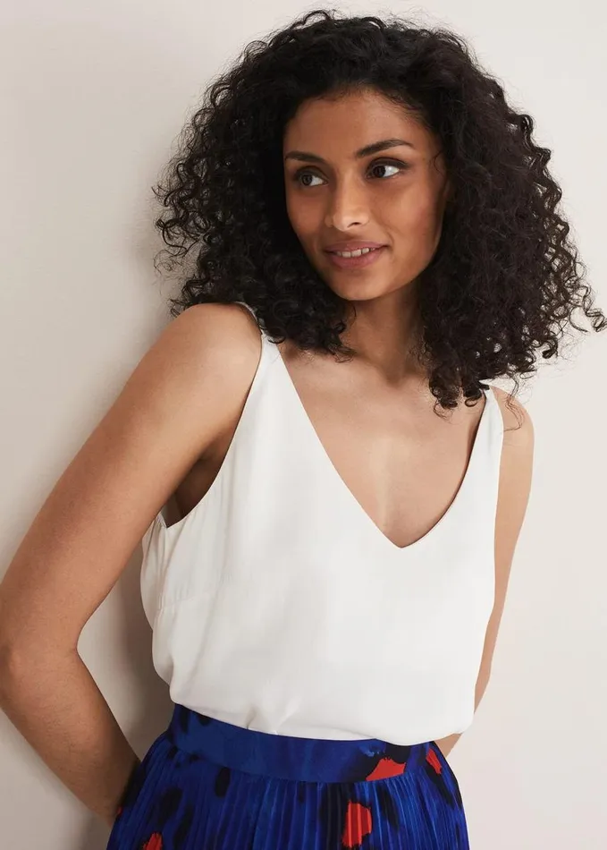 Phase Eight Alanis Cami Top Cream Women Tops and TShirts