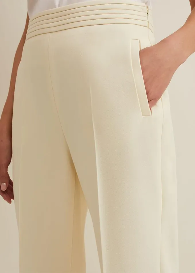 Phase Eight Alexis Pleat Waistband Suit Trouser Yellow Women Trousers