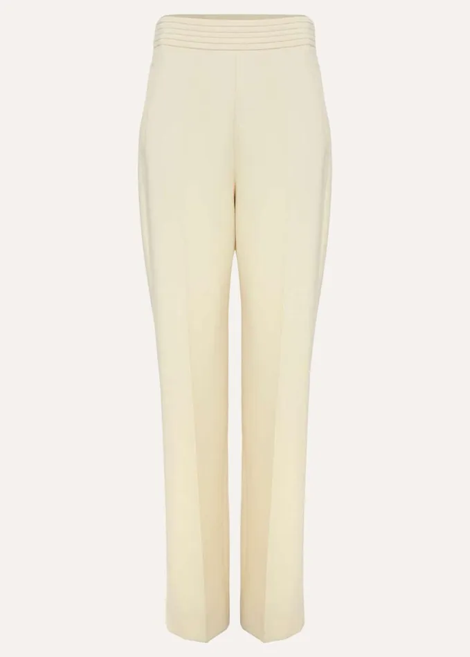 Phase Eight Alexis Pleat Waistband Suit Trouser Yellow Women Trousers