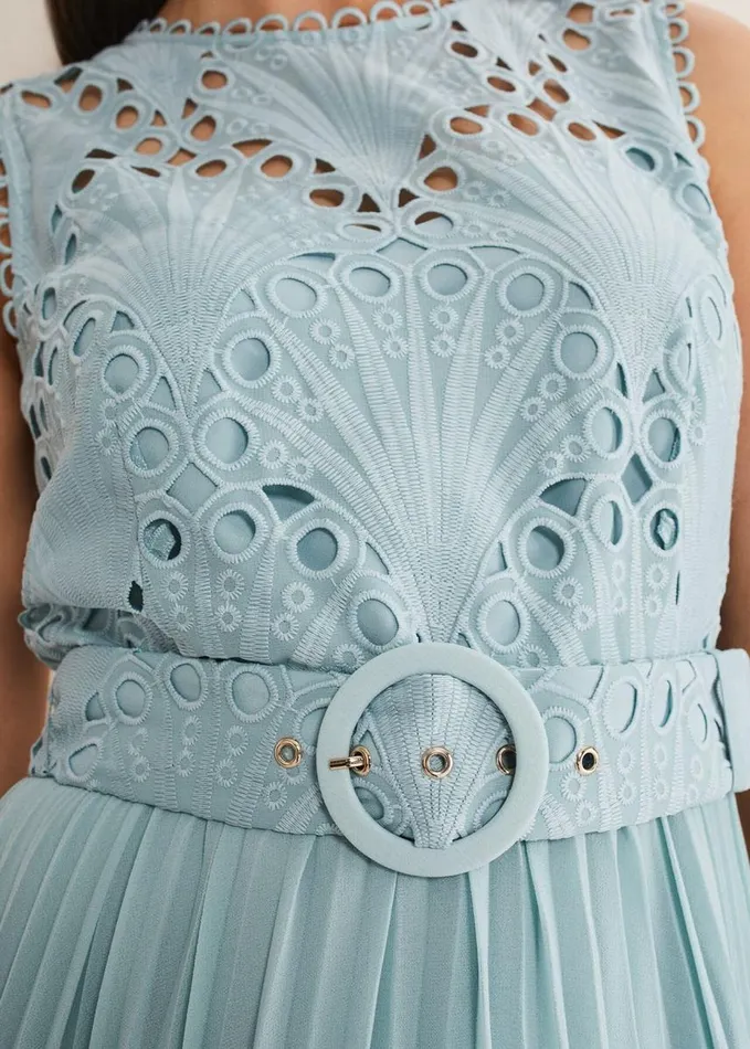 Phase Eight Amora Lace Bodice Midi Dress Peppermint Women Dresses