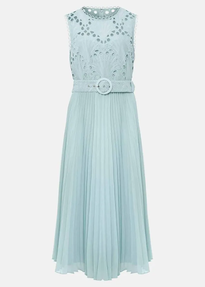 Phase Eight Amora Lace Bodice Midi Dress Peppermint Women Dresses