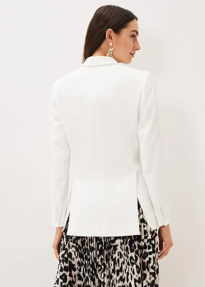 Phase Eight Amy Relaxed Jacket Ivory Women Jackets