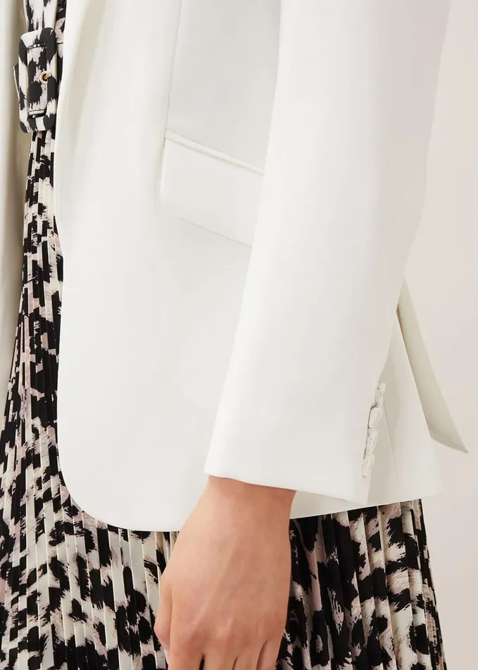 Phase Eight Amy Relaxed Jacket Ivory Women Jackets