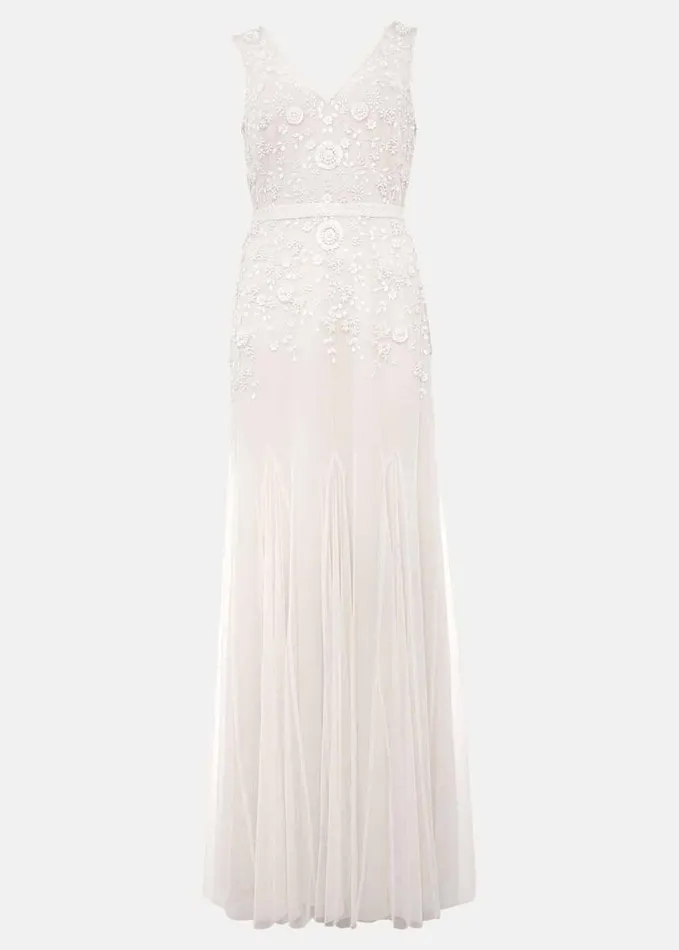 Phase Eight Annalise Beaded Wedding Dress Porcelian Women Dresses