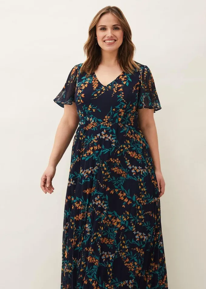 Phase Eight Annie Floral Maxi Dress Navymulti Women Dresses