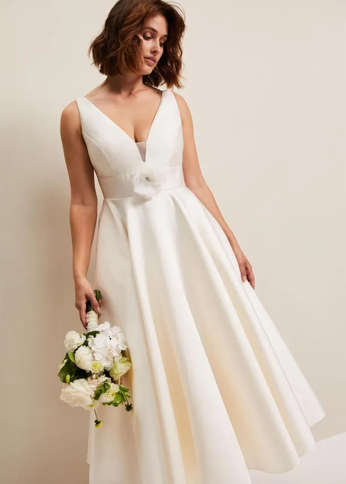 Phase Eight Ariel Fit And Flare Wedding Dress Ivory Women Dresses