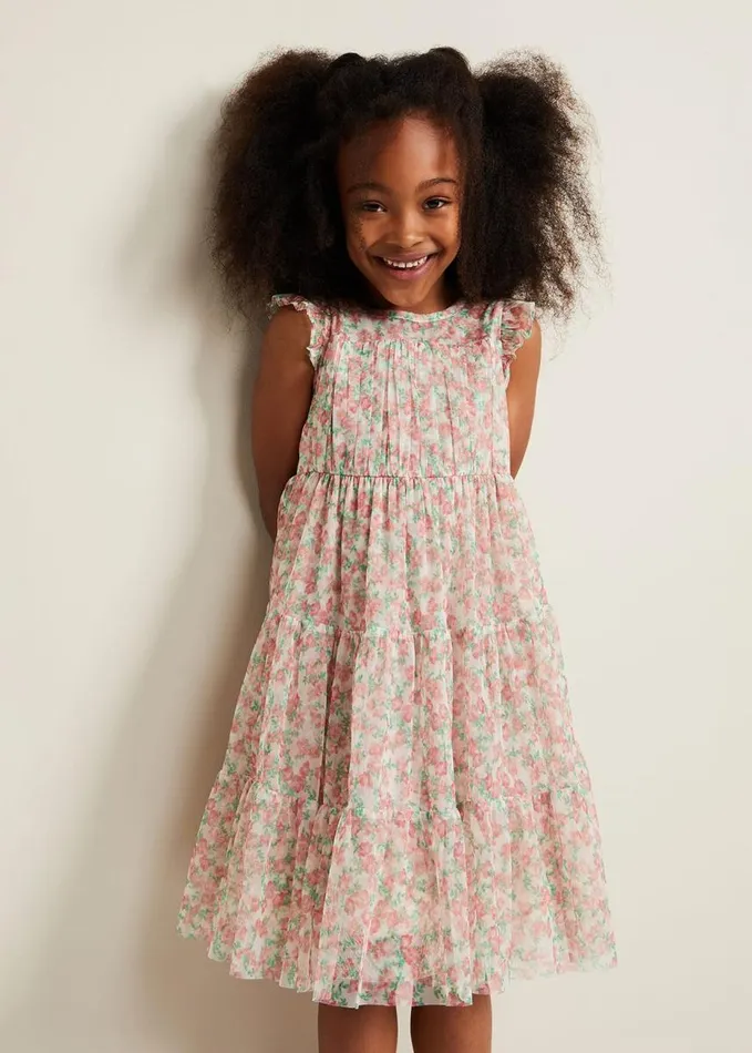 Phase Eight Asha Mesh Floral Smock Dress Multicoloured Women Childrenswear