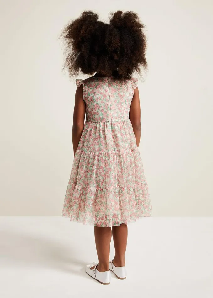Phase Eight Asha Mesh Floral Smock Dress Multicoloured Women Childrenswear