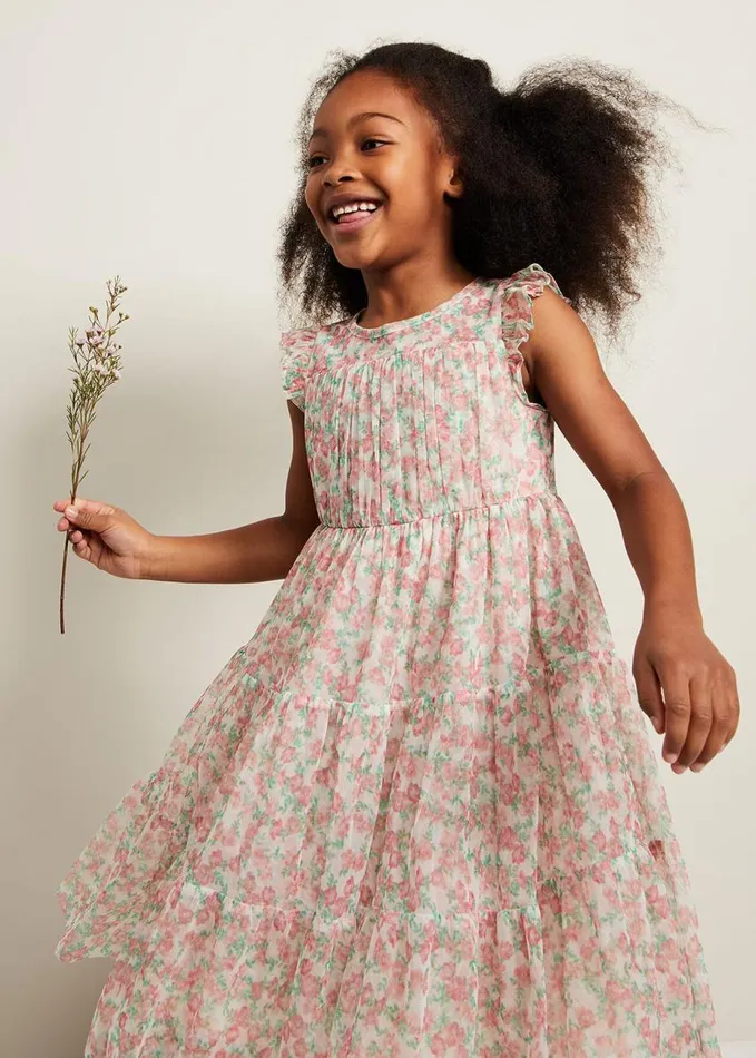 Phase Eight Asha Mesh Floral Smock Dress Multicoloured Women Childrenswear