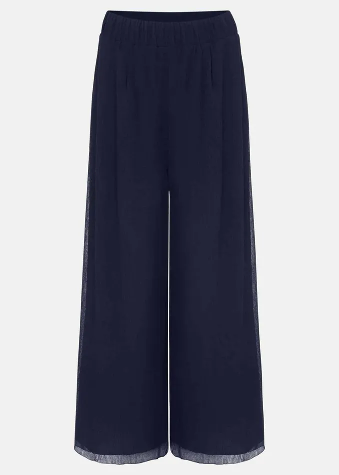 Phase Eight Aster Plisse Trousers CoOrd French Navy Women Trousers