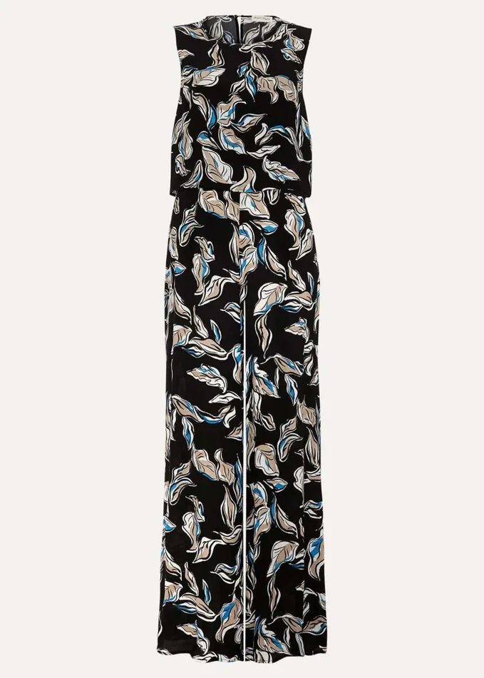 Phase Eight Aubrey Leaf Print Jumpsuit Blackmulti Women Dresses