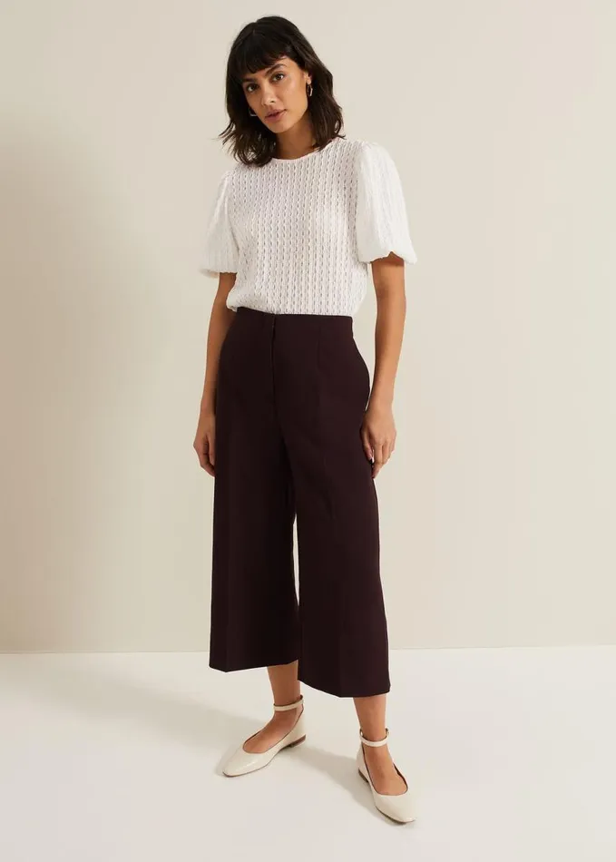 Phase Eight Aurora Textured Top Ivory Women Tops and TShirts