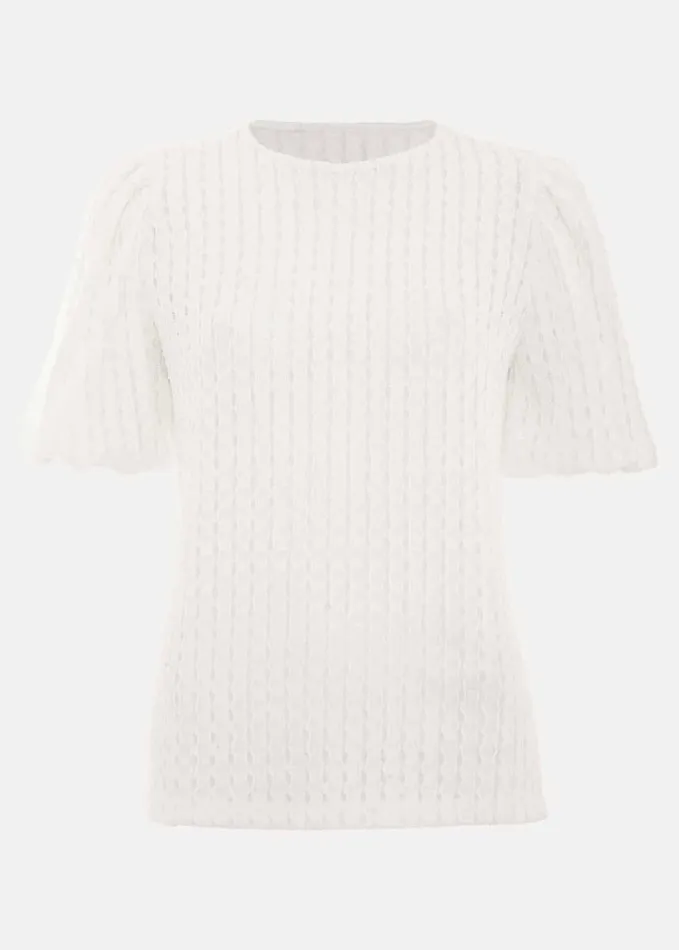 Phase Eight Aurora Textured Top Ivory Women Tops and TShirts