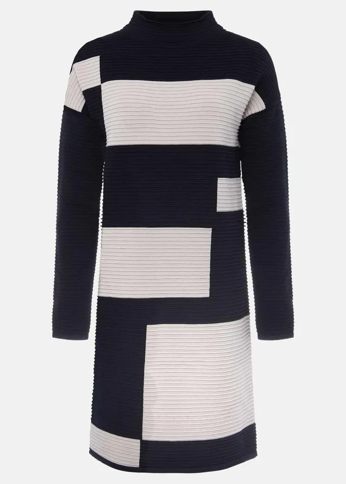 Phase Eight Azera Colour Block Knit Dress Midnightstone Women Dresses
