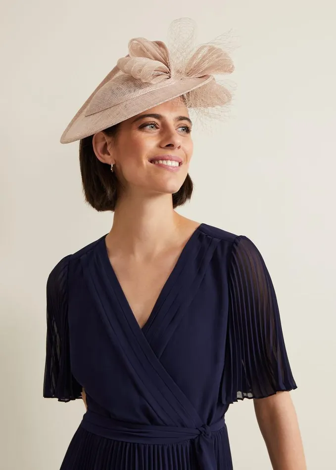 Phase Eight Bow Twist Back Disc Fascinator Latte Women Fascinators and Hats