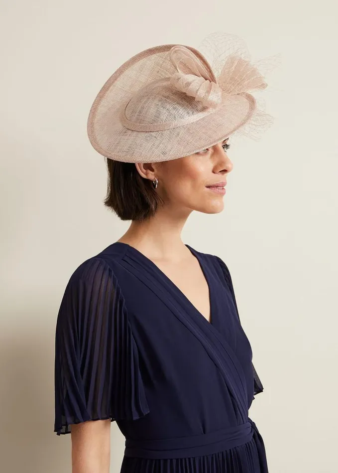 Phase Eight Bow Twist Back Disc Fascinator Latte Women Fascinators and Hats