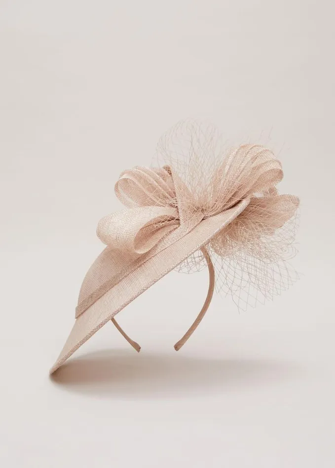 Phase Eight Bow Twist Back Disc Fascinator Latte Women Fascinators and Hats