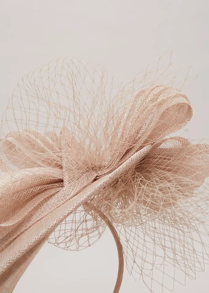 Phase Eight Bow Twist Back Disc Fascinator Latte Women Fascinators and Hats