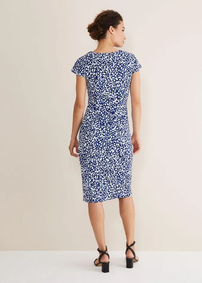 Phase Eight Brooke Printed Wrap Dress Bluemulti Women Dresses