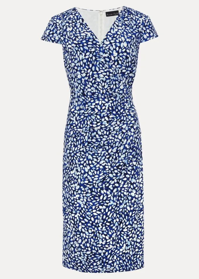 Phase Eight Brooke Printed Wrap Dress Bluemulti Women Dresses
