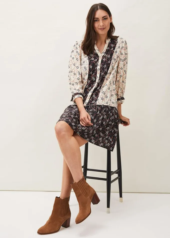 Phase Eight Buttercup Floral Dress Creamblack Women Dresses