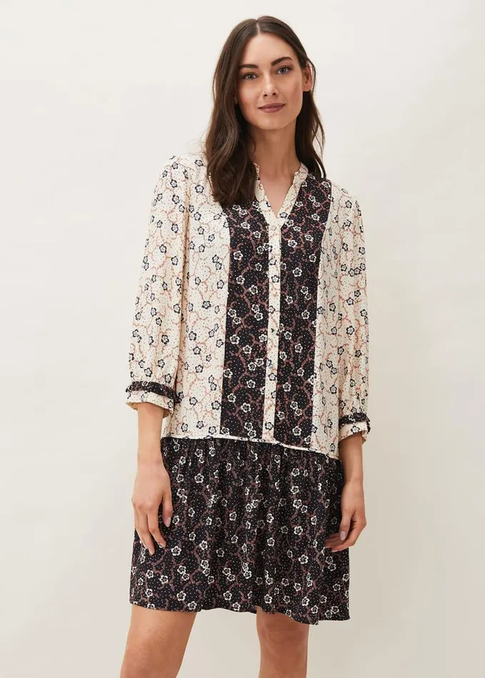 Phase Eight Buttercup Floral Dress Creamblack Women Dresses