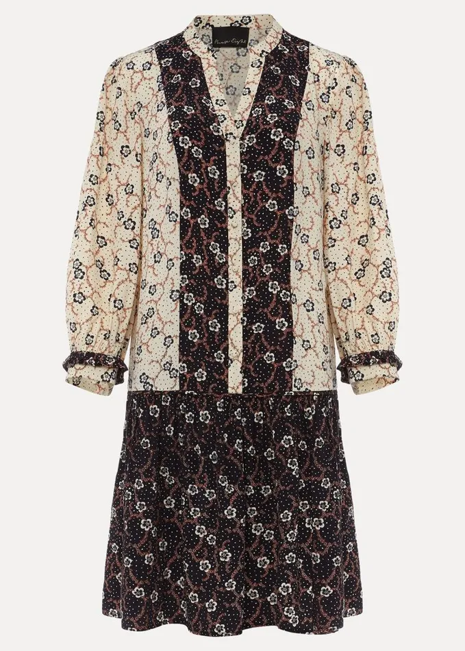 Phase Eight Buttercup Floral Dress Creamblack Women Dresses