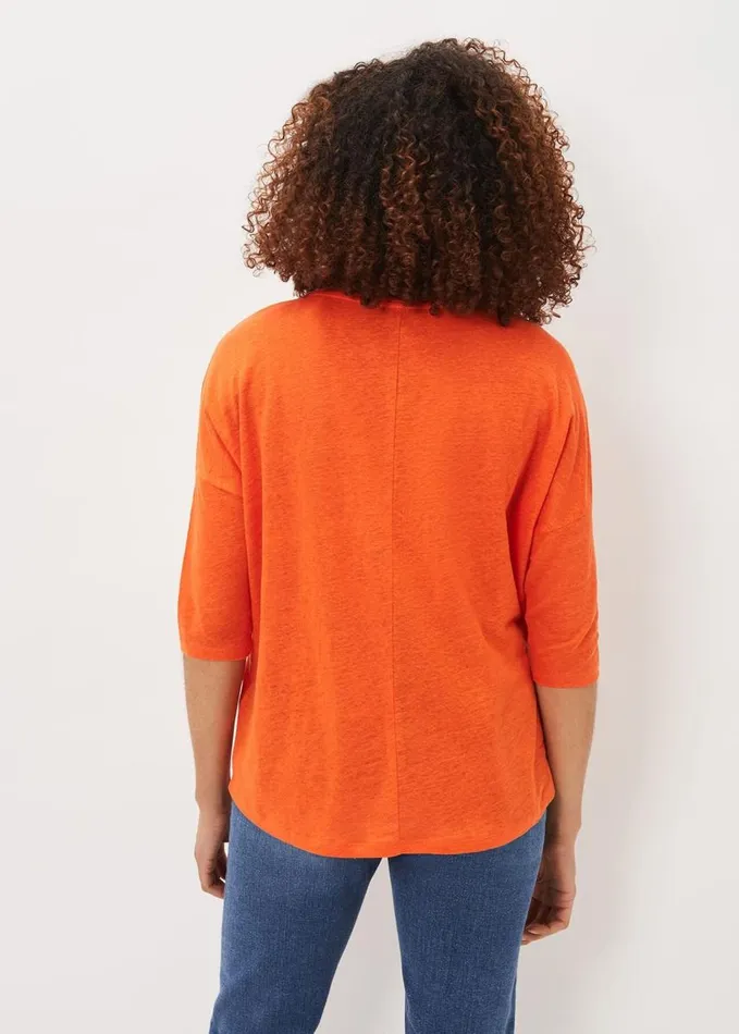 Phase Eight Catrina Linen Top Burnt Orange Women Tops and TShirts