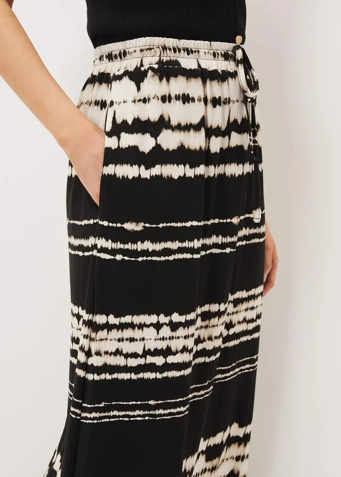 Phase Eight Ce Ce Tie Dye Jersey Maxi Skirt Black Women Skirts