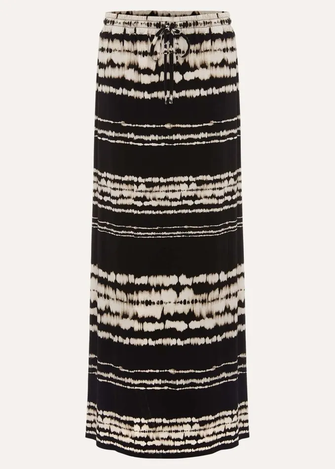 Phase Eight Ce Ce Tie Dye Jersey Maxi Skirt Black Women Skirts